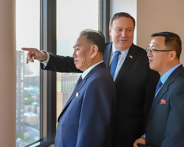 this handout photograph obtained courtesy of the us department of state shows kim yong chol l vice chairman of north korea during his meeting with us secretary of state mike pompeo c on may 30 2018 in new york the north korean senior official arrived in new york earlier on may 30 2018 for talks on salvaging a summit meeting between us president donald trump and north korean leader kim jong un photo afp this handout photograph obtained courtesy of the us department of state shows kim yong chol l vice chairman of north korea during his meeting with us secretary of state mike pompeo c on may 30 2018 in new york the north korean senior official arrived in new york earlier on may 30 2018 for talks on salvaging a summit meeting between us president donald trump and north korean leader kim jong un photo afp