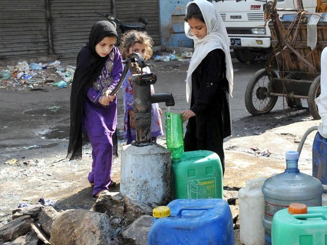 water shortage in karachi sparks protests photo express