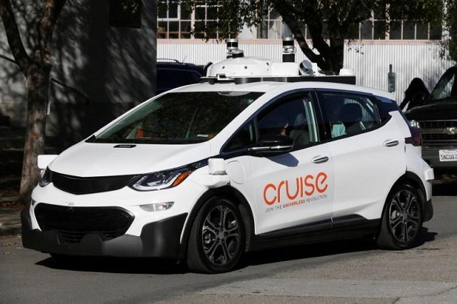 a self driving gm bolt ev is seen during a media event where cruise gm 039 s autonomous car unit showed off its self driving cars in san francisco california us november 28 2017 photo reuters