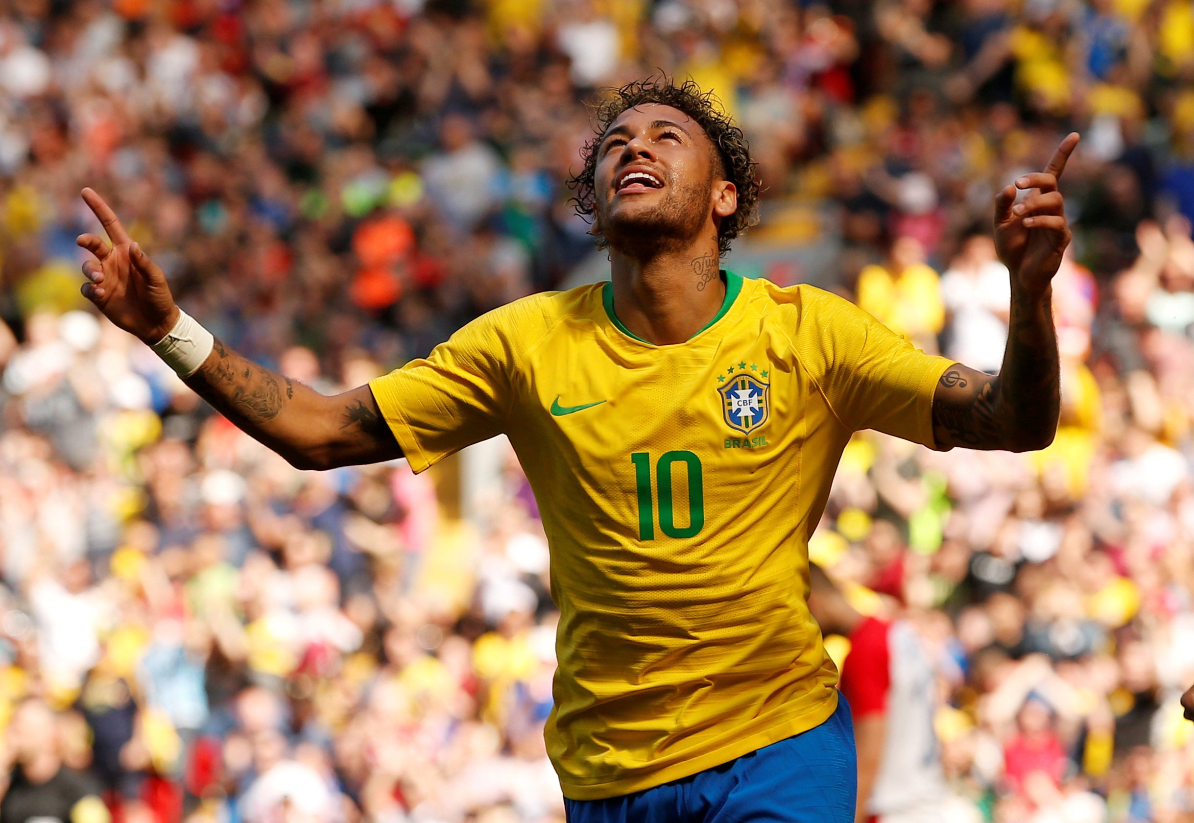 marking his return former captain neymar showed brazil what they have been missing as he scored a typical solo effort photo afp