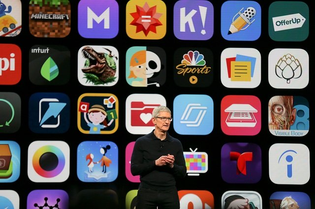 apple chief executive officer tim cook speaks at the apple worldwide developer conference in san jose california us june 4 2018 photo reuters