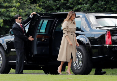 first lady melania trump makes first public appearance in weeks