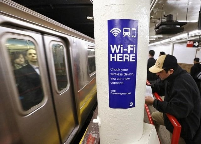 a sign advertises wi fi service in the times square subway station in new york april 25 2013 photo reuters a sign advertises wi fi service in the times square subway station in new york april 25 2013 photo reuters