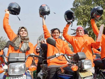 30 motorcycles distributed among women 30 motorcycles distributed among women