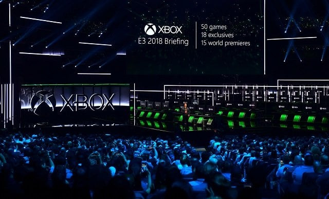 phil spencer executive president of gaming at microsoft addresses the audience at the xbox 2018 e3 briefing in los angeles california on june 10 2018 ahead of the 24th electronic entertainment expo which opens on june 12 photo afp phil spencer executive president of gaming at microsoft addresses the audience at the xbox 2018 e3 briefing in los angeles california on june 10 2018 ahead of the 24th electronic entertainment expo which opens on june 12 photo afp