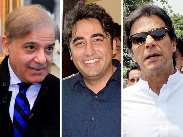 for the first time the three candidates will contest the elections from karachi photo express