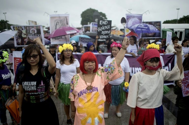 philippines women s march tells duterte enough