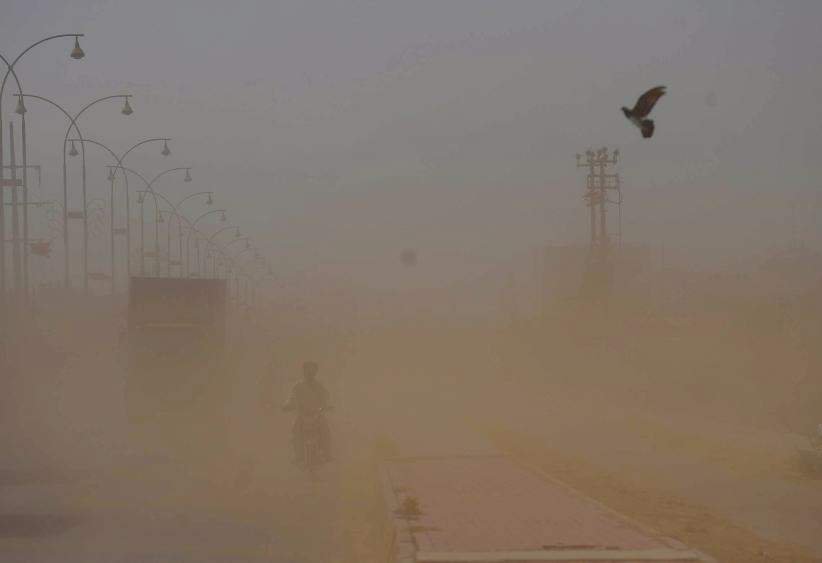 indian capital hit by dust storms photo express file