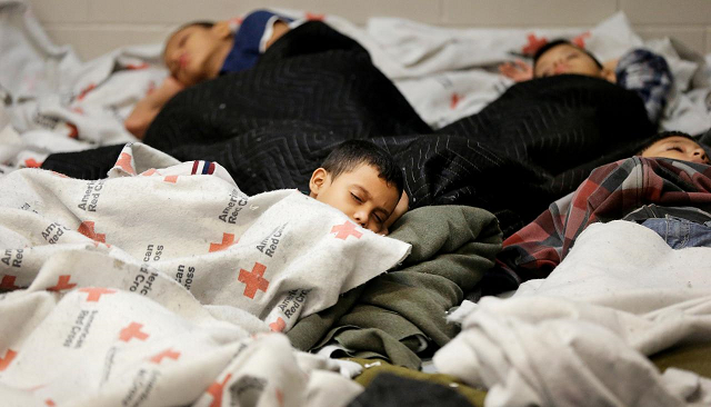 immigrant children sleeping in detention centre photo reuters immigrant children sleeping in detention centre photo reuters