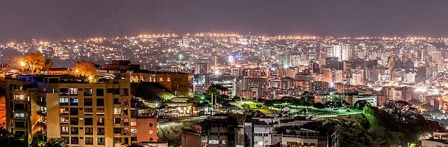 view of downtown caracas at night photo courtesy wikipedia
