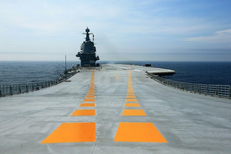 china s first domestically manufactured aircraft carrier during its sea trials photo afp