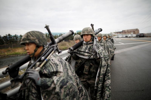 the us south korean exercise calendar hits a high point every year with the foal eagle and max thunder drills which both wrapped up last month photo reuters