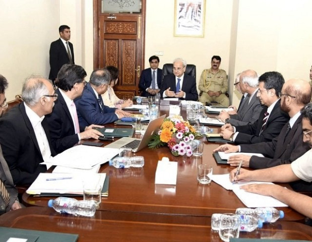 pm mulk is briefed about the pakistan railways 039 performance at prime minister s office in islamabad on tuesday photo express