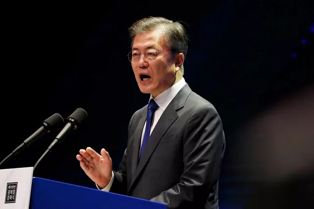 quot this will bring huge economic benefits to the south and the north as well as russia quot south korean leader president moon jae in said photo reuters