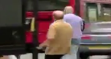 shehbaz sharif crosses street in london screengrab