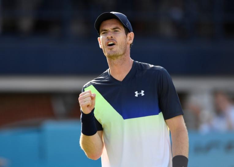 great britain 039 s andy murray reacts during his first round match against australia 039 s nick kyrgios action photo afp