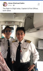 social media celebrates as pia female pilots fly challenging gilgit flight