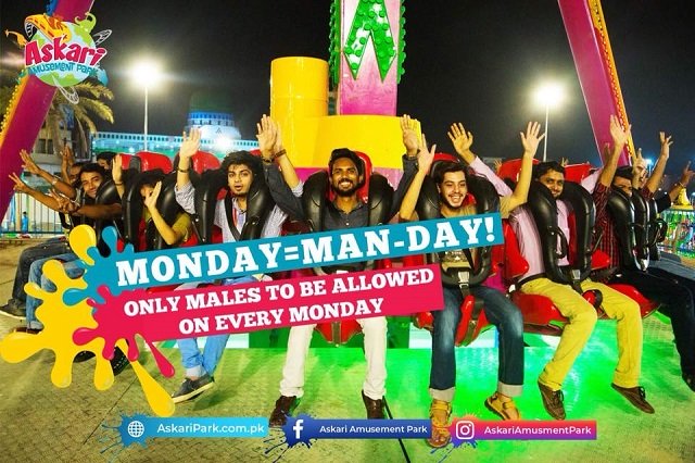 amusement park in karachi dedicates monday as men only day