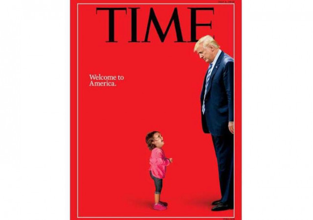 forthcoming time magazine cover depicting an immigrant child and us president donald trump photo time magazine forthcoming time magazine cover depicting an immigrant child and us president donald trump photo time magazine