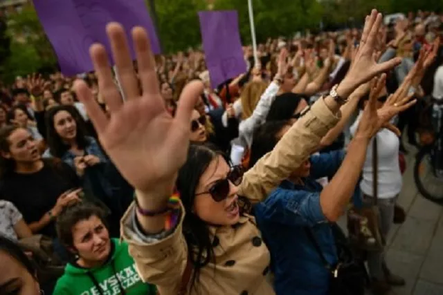 feminist groups called for more demonstrations on friday in madrid against patriarchal justice photo reuters feminist groups called for more demonstrations on friday in madrid against patriarchal justice photo reuters