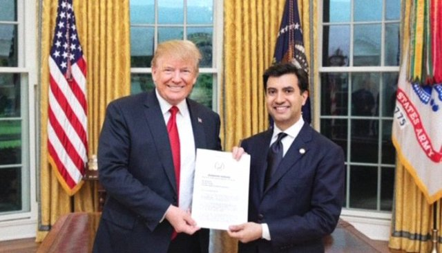 ambassador ali jahangir presents his credentials to us president donald trump photo radio pakistan