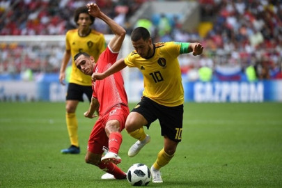 lukaku hazard braces help belgium tank tunisia