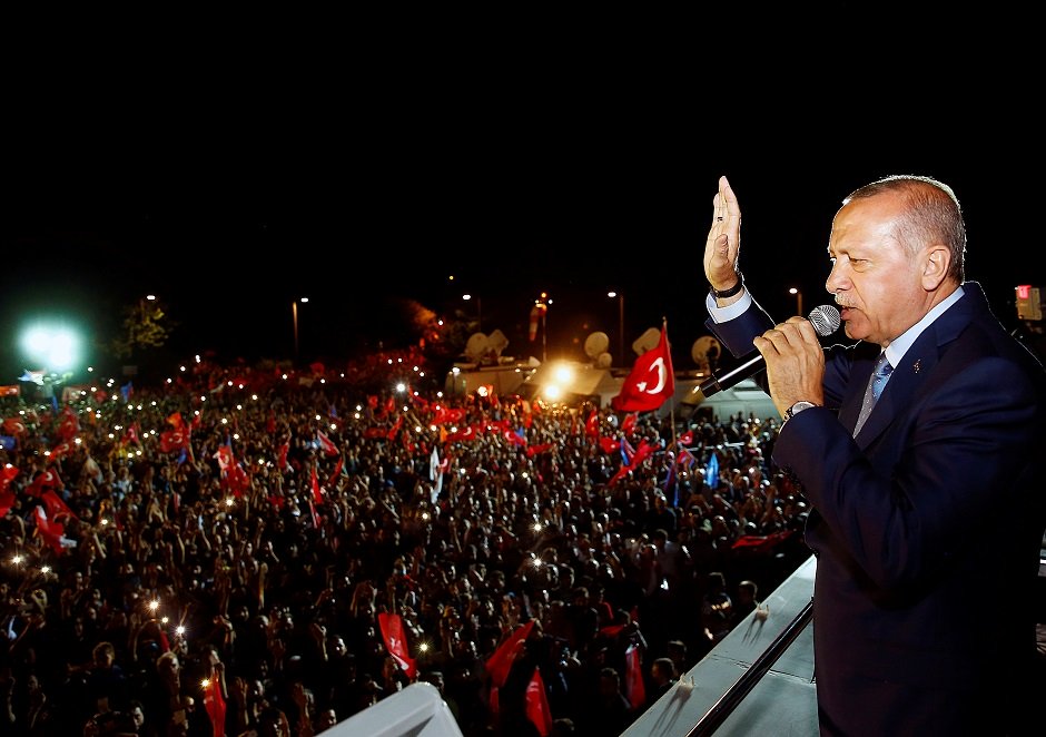 turkish president tayyip erdogan addresses his supporters in istanbul turkey photo reuters