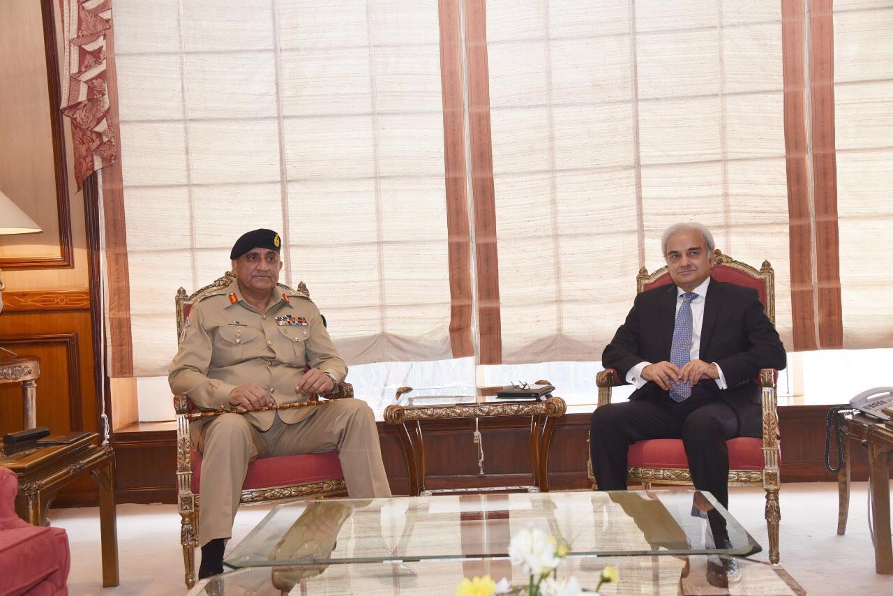 army chief general qamar javed bajwa with caretaker pm nasirul mulk on wednesday photo courtesy pm office