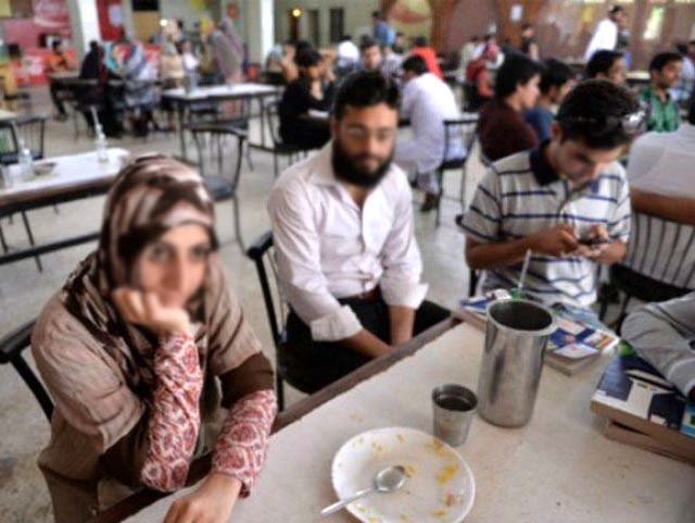 separate cafeterias are designated to male and female students at islamabad campus photo file