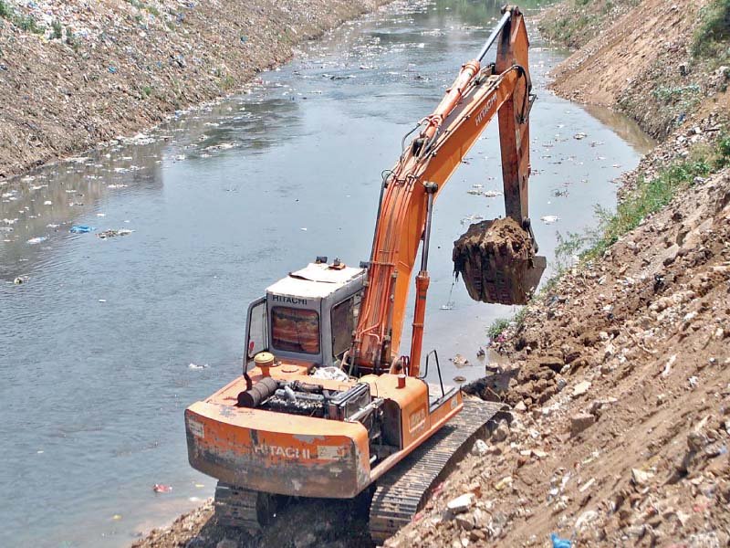 tma has deployed an excavator to clear the nullah leh before the rainy season photo online