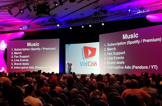 youtube video personality hank green critiques the online video industry 039 s monetization policies during a keynote presentation at vidcon at the anaheim convention center in anaheim california u s june 23 2018 photo reuters