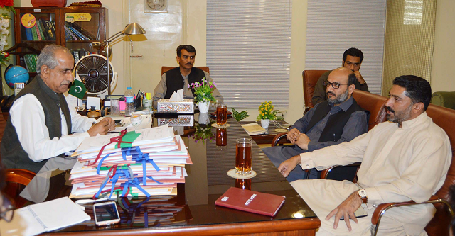caretaker minister for information malik khuram shahzad and minister for law agha umar bangulzai can be seen in a meeting with balochistan election commissioner niyaz ahmed baloch not visible photo express caretaker minister for information malik khuram shahzad and minister for law agha umar bangulzai can be seen in a meeting with balochistan election commissioner niyaz ahmed baloch not visible photo express