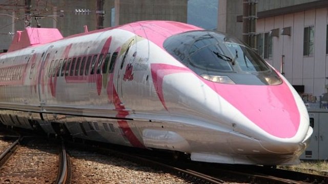 hello kitty themed bullet train in japan photo afp