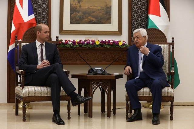 prince william meets palestinian president in israeli occupied west bank