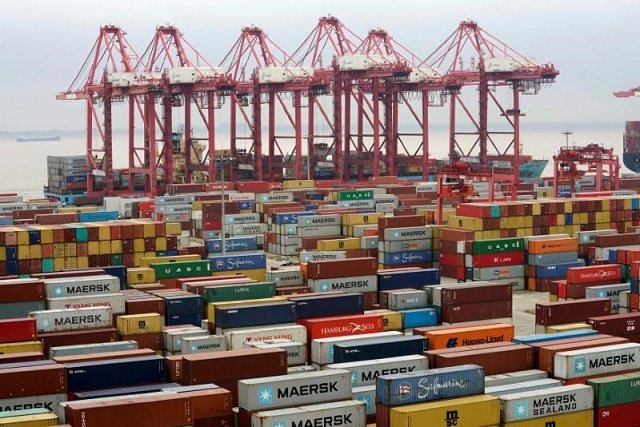 containers are seen at the yangshan deep water port in shanghai china photo reuters