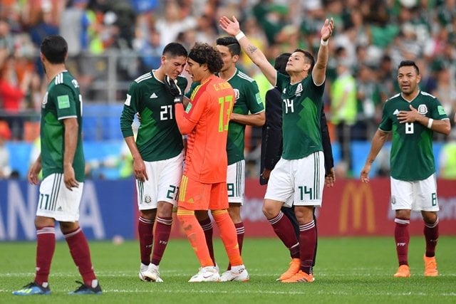 mexico 039 s forward javier hernandez reacts after the russia 2018 world cup group f football match between mexico and sweden photo afp