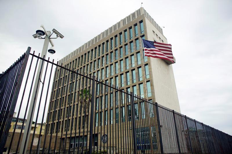 an exterior view of the u s embassy is seen in havana cuba photo reuters