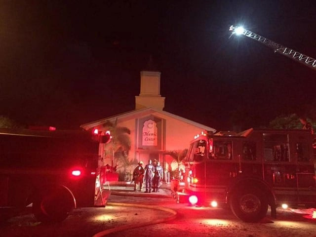 emergency personnel are seen at the islamic center of fort pierce which was set on fire in fort pierce florida september 12 2016 photo reuters emergency personnel are seen at the islamic center of fort pierce which was set on fire in fort pierce florida september 12 2016 photo reuters