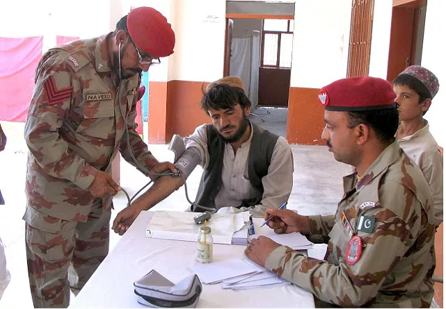the fc paramedical staff is examining a patient at the free medical camp photo app the fc paramedical staff is examining a patient at the free medical camp photo app