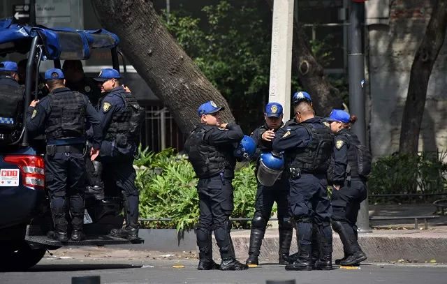 policemen patrol the streets of mexico city on june 29 2018 ahead of the upcoming july 1 presidential election photo afp policemen patrol the streets of mexico city on june 29 2018 ahead of the upcoming july 1 presidential election photo afp