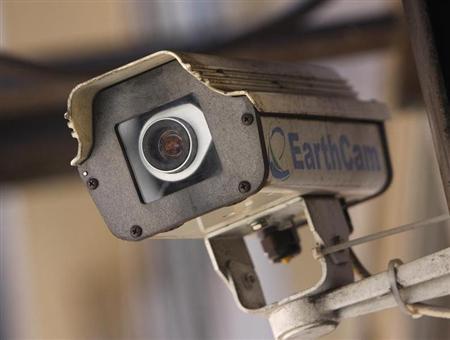 a security camera sits on a building photo reuters