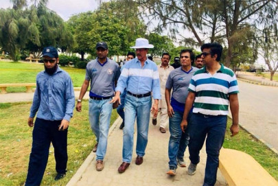 mayor karachi visits rainwater drains orders to speed up cleaning work mayor karachi visits rainwater drains orders to speed up cleaning work