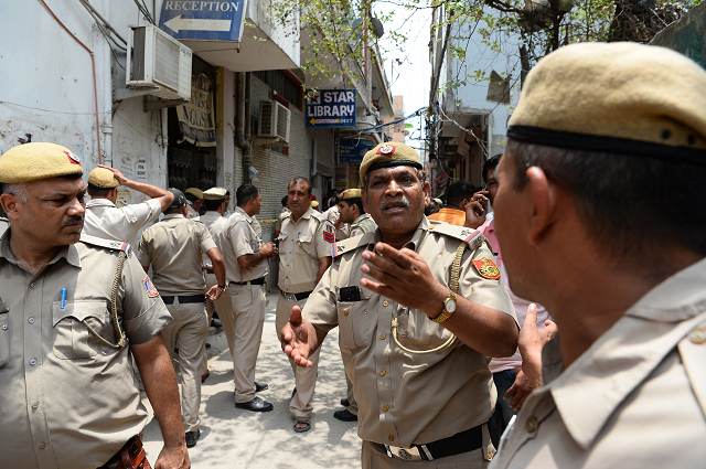 police said the attack began after locals spotted one of the eight talking to a child after they disembarked from a bus near the village of rainpada photo afp