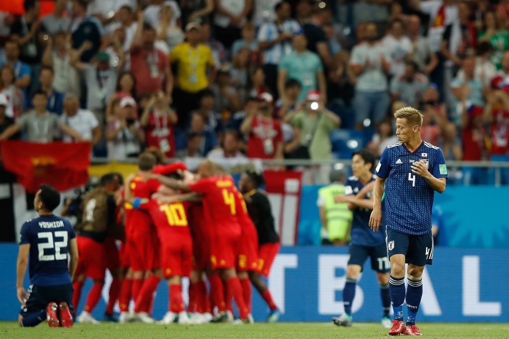 better end game among the pre tournament favourites in russia eden hazard and the belgians march on to a last eight meeting with brazil after scoring one of the latest winning goals in a world cup game photo afp