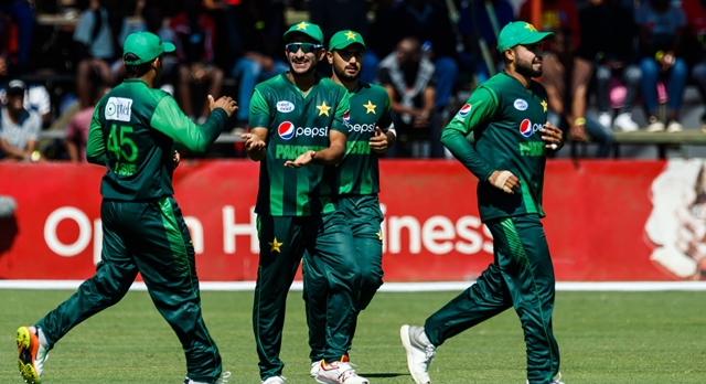 pakistan have made it to the final of the tri nation series by defeating zimbabwe by seven wickets on wednesday photo afp