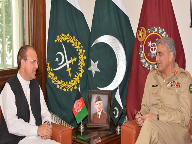 coas bajwa with afghan envoy photo ispr coas bajwa with afghan envoy photo ispr