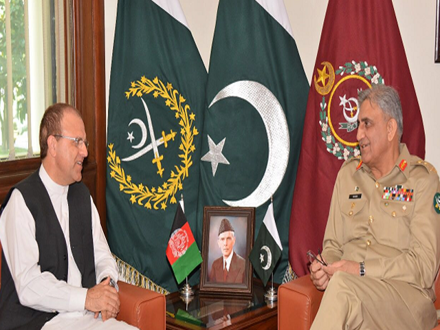 coas bajwa with afghan envoy photo ispr