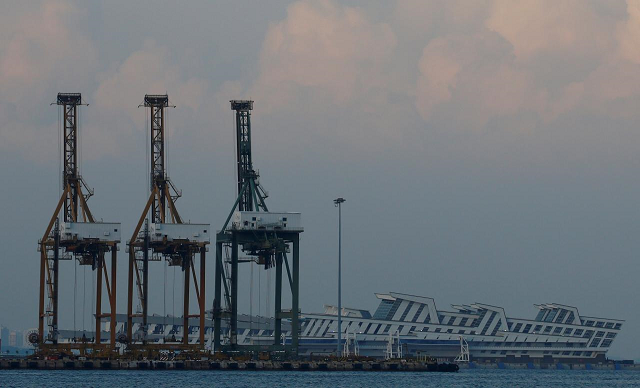 container cranes are pictured at the port of singapore photo reuters