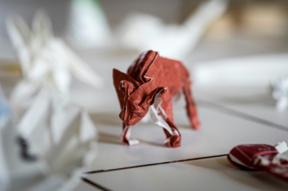 a japanese tip the origami art left by diners