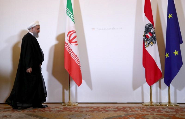 iran 039 s president hassan rouhani arrives at the austrian chancellery in vienna austria july 4 2018 photo reuters iran 039 s president hassan rouhani arrives at the austrian chancellery in vienna austria july 4 2018 photo reuters